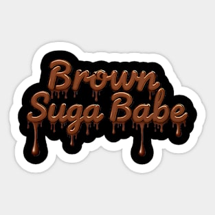 Brown Suga Babe Sticker